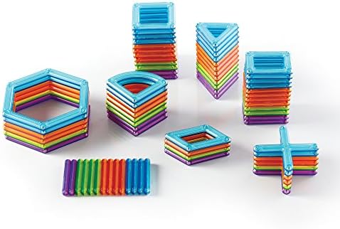 Guidecraft PowerClix Frames Magnetic Building Blocks Set, 74 Piece Magnetic Tiles, Stem Educational Construction Toy - Image 2