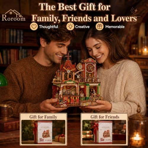 Roroom Mechanical 3D Wooden Puzzles for Adults, 742pcs Wood Building Kit - Image 6