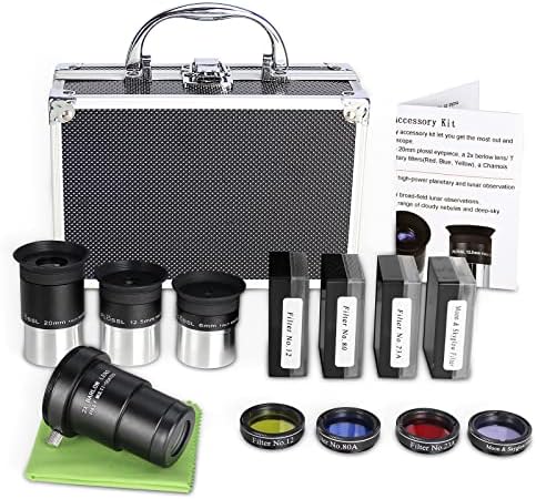 Celticbird Astronomical Telescope Accessory Kit - with 3pcs Plossl Eyepieces Set, 4pcs Filter Set, a 2X Barlow Lens - Image 2
