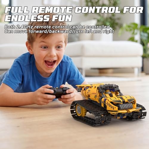 Robot Building Kit with Remote Control STEM Gift for Boys Age 6-14 | Birthday Gift for Boys Girls Ages 6-14 | 373PCS 5-in-1 Robot | APP+Remote | STEM Robotic Toys | Rechargeable |Educational - Image 4