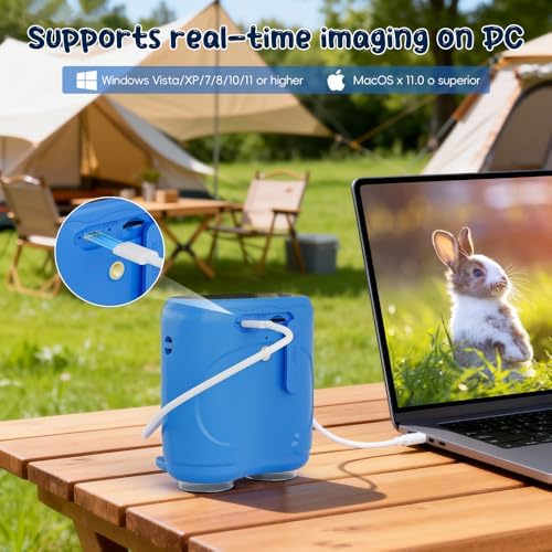 2-in-1 Kids Microscope Telescope, Temodu 2.0" 1000X Digital Microscope for Kids, HD Portable Education Telescope for Kids Birthday Festival Gift, Science Fun Toys for Children Age 4-12 (Blue) - Image 7