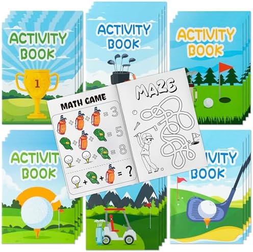 Bulk Golf Activity Books, 24Pcs Mini Games Coloring Book Set for Kids by X1zuue