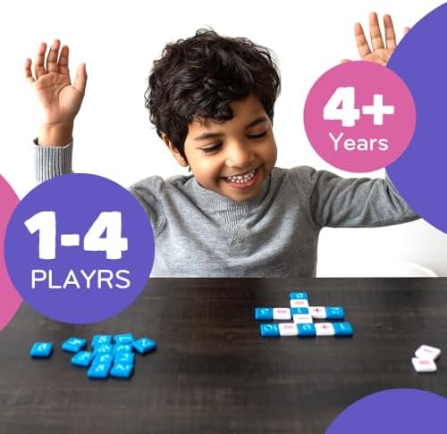 Mobi Kids Educational Math Game - Addition, Subtraction, Multiplication & Division in a Crossword Grid & Numerical Function Tiles, Learning Math Games Kids - for Children Ages 4-8 - Image 2