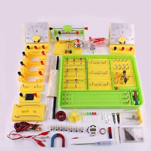 Group Electrical Experiment Box with Circuit Board - Physics Kit for Electric Bell, Magnetic Force on Current & Sliding Rheostat Experiments by Unknown
