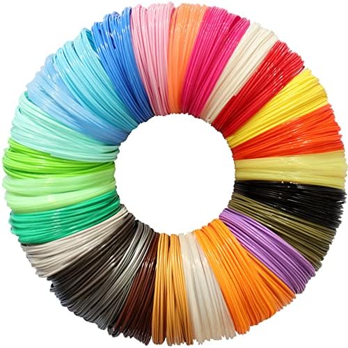 25 Colors 3D Pen PLA Filament Refill, Each Color 10feet, Total 250 Feet DO3D 3D Pen / 3D Printer PLA Refills Sample Pack, Compatible with MYNT3D / SCRIB3D Printing Pen by DO3D