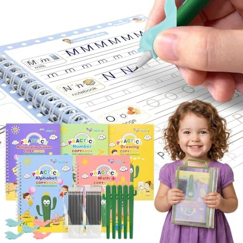 BYFWH Reusable Magic Copybooks, Grooved Handwriting Practice Set by BYFWH