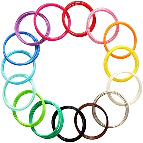 15 Bright Colors 1.75mm 3D Pen PLA Filament Refill, Each Color 10feet, Total 150 Feet 3D Pen/3D Printer PLA Sample Pack, Compatible with MYNT3D / SCRIB3D Printing Pen - Image 3