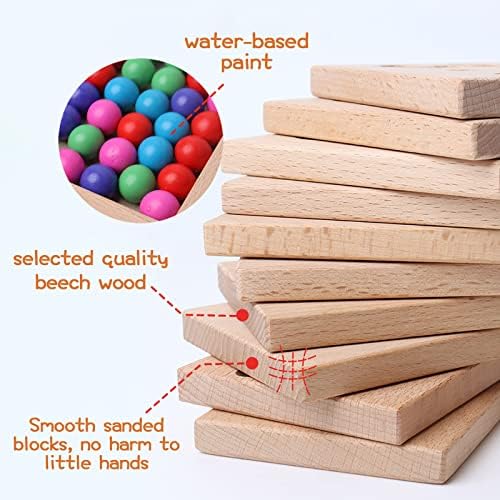 Wooden Number Tracing Board Set, Toddler Montessori Math Beads Counting Toy, Preschool Learning and Educational Math Game for Kids - Image 4