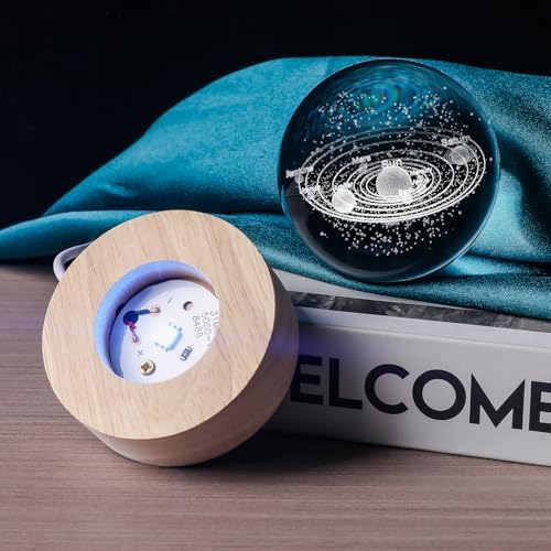 3D Solar System 60mm Crystal Ball Astronomy Universe Gifts 3D Solar System Planets Model Science Space Themed Physics Gifts Night Light lamp for Kids Men Him Science Teacher - Image 5