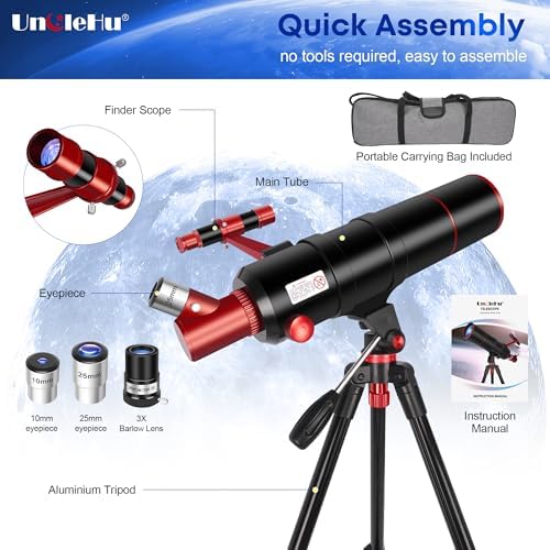 UncleHu Telescope for Adults High Powered,90mm Aperture 550mm Refractor - Image 6