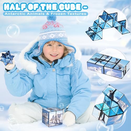 Euclidean Cube Fidget Toys for Kids 2 in 1 Star Cube Magic Cube Puzzle Toys - Image 3