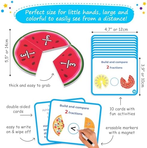 Simply magic 112 PCS Yummy Magnetic Fractions - Magnetic Fraction Tiles - Image 6