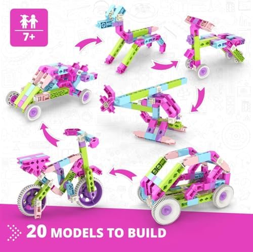 Engino Maker Girl, 20-Model Set, Engineering Kit for Girls 7+, STEM Building Toys, Educational Set, Engaging STEM Toys, Sparks Creativity, Gift for Girls - Image 3