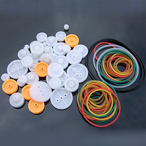 Pulley Combination Package Wheel Group Rubber Transmission Belt Rubber Band Model Toy Car Accessories For Science Experiments Diy Robots - Image 3