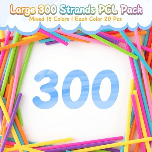 300 Pieces 3D Pen Refills Pack for 3Doodler Start+ Pen 15 Colors 2.5 mm Low Temperature 3D Pencil PCL Filaments Not Compatible with Other 3D Printing Pens - Image 2