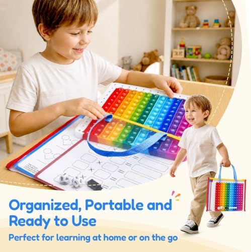 JoyCat Multiplication & Addtion Double-Sided Chart, Math Game for Kids - Image 5