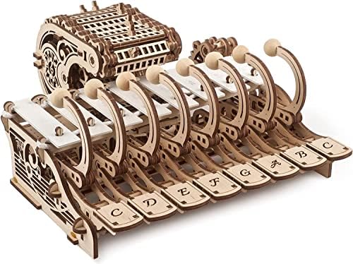 UGEARS Celesta 3D Mechanical Puzzle 3D Wooden Puzzles for Adults - Wooden Model Kits for Adults Musical Instruments for Adult Piano, Music Box and Xylophon Brain Teaser, Hobby Set by UGEARS-ModelingJoy