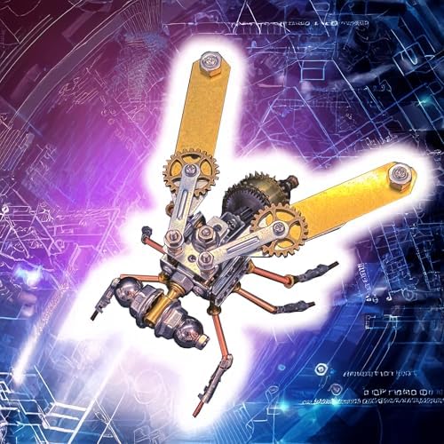 3D Metal Puzzle Insect Bug Mechanical Fly Model Steampunk Sculpture DIY Projects Making Kit Arts and Crafts Metal Building Science kit, Ideas,Gifts for Birthday(Mechanical Fly A) - Image 4