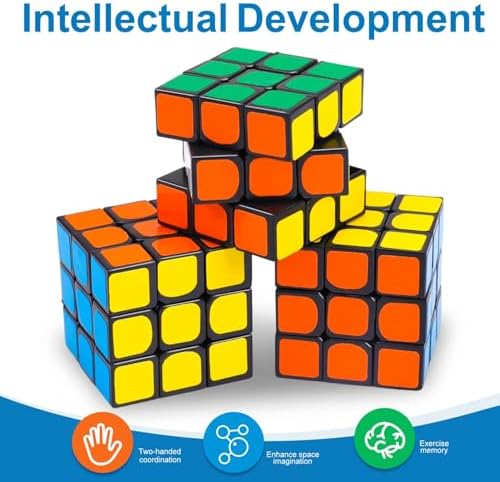 12 Pack Mini Puzzle Cubes, 1.18 Inch 3x3 Mini Magic Cube Bulk Party Favors - Image 5