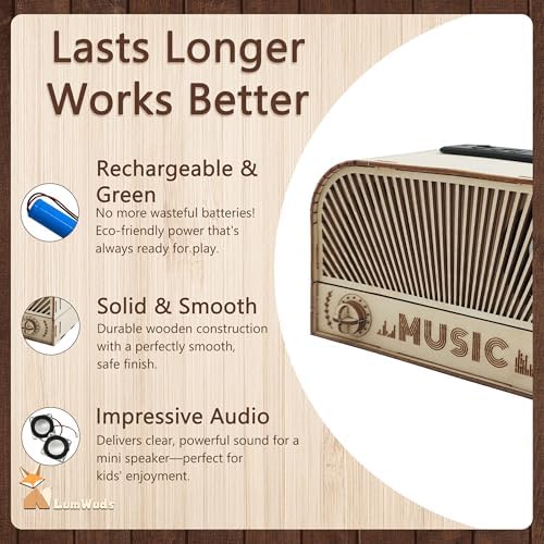 STEM Kits for Kids Age 12-14, Wooden DIY Bluetooth Speaker Kit Build Your Own with Dual Speakers, Science Gift for Teen Boys Girls Birthday Christmas - Image 3