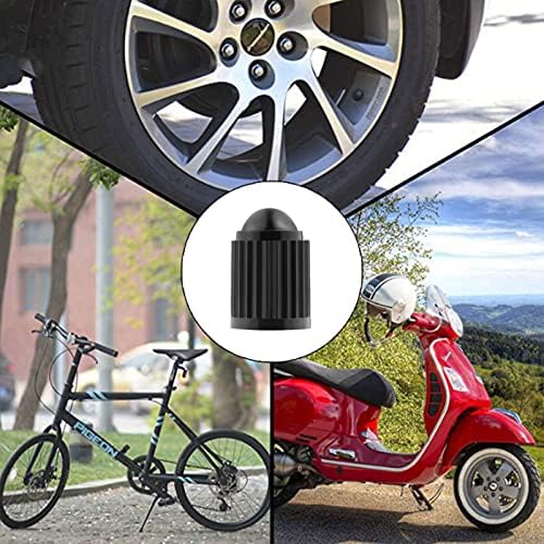 KURAMI Tire Valve Stem Caps 200 Pcs,Black Plastic Valve Caps Sealing Ring - Image 6