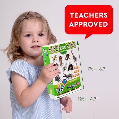 Fridge Magnets for Kids - 19 Zoo Animal Magnets - Educational Toy - Image 2
