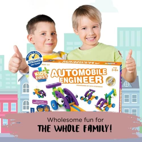 Thames & Kosmos Kids First Automobile Engineer Kit | STEM | 32 Page Full-Color Illustrated Storybook | Ages 3+ | Preschoolers & Kindergartners | Develop Fine Motor Skills | Parents’ Choice Gold Award - Image 5