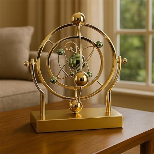 Celestial Orbit Perpetual Motion Pendulum, Kinetic Art Desk Decor 3D Space,Battery Powered Perpetual Motion Machine, Kinetic Art Desk Decor Science, Magnetic Balance Model for Home Or Office - Image 3