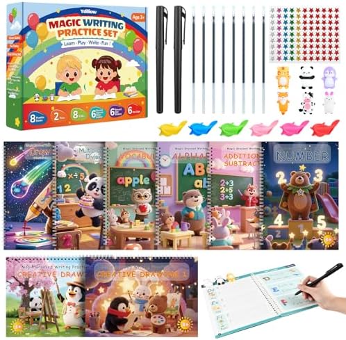 Motor Magic Happy Writer System - Grooved Writing Books for Kids 3-5 by Unknown