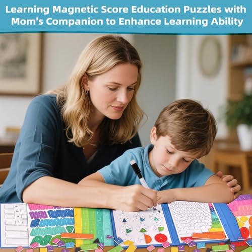 Magnetic Fraction Educational Puzzle,Magnetic Fraction Tiles & Fraction Circles,Montessori Fraction Manipulatives Learning Games for Kids,Fraction Manipulatives for Elementary School (Zebra) - Image 6