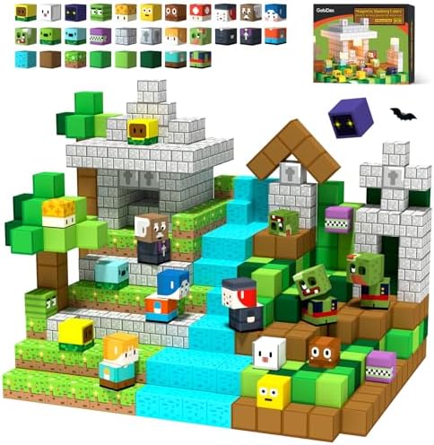 GobiDex 48PCS Magnetic Blocks Building Toys 1-inch for Boys Girls 3+ by GobiDex