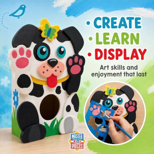 Works of Ahhh... Craft Set - Playful Puppy Birdhouse Classic Wood Paint Kit - Image 6
