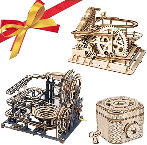 ROKR 3D Wooden Puzzles for Adults Bundle - 2 Wooden Marble Run Sets & 1 Treasure Box for Teens & Adults by ROKR-InterestingSmartPuzzleToys