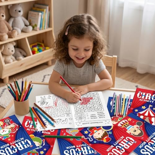 Bulk Circus Activity Books, 48Pcs Mini Game Coloring Book Set for Kids - Image 4