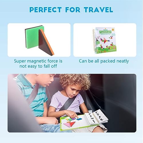 Vanmor Magnetic Tangram Puzzle for Kids, Montessori Quiet Travel Game - Image 5