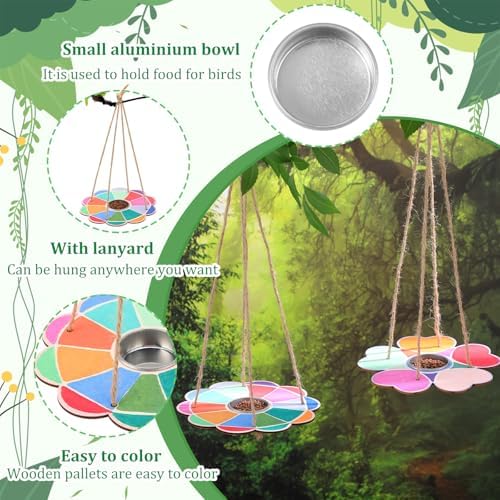 DoubleFill 6 Pcs Fall Bird Feeder Craft Kit for Bird Watching Autumn Yard - Image 3