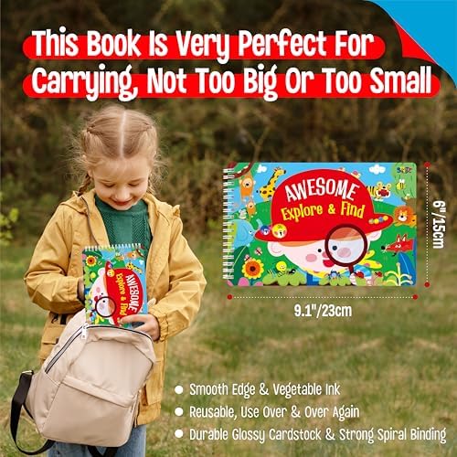 SpriteGru 28 Dry Erase Activities Book, Reusable & Erasable Game Pad, Explore and Find Games Interesting Educational Toy and Learning Tool for Road Trip Airplane Travel - Image 5