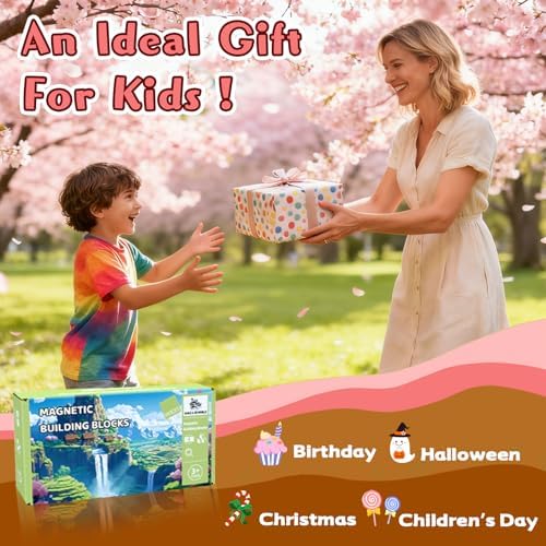 Magnetic Blocks, 208PCS Toys Building Cube Birthday Gifts for Kids - Image 7