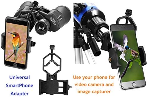 Travel Telescope with Backpack - 70mm Refractor Telescope & 10X50 HD Binoculars Bak4 Prism FMC Lens for Moon Viewing Bird Watching Sightseeing - Image 3