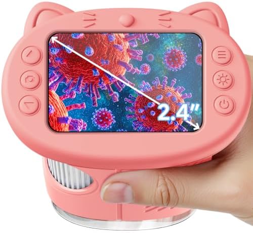 1000X Handheld Digital Microscope for Kids, 2.4" IPS Screen STEM Toys by Vorth