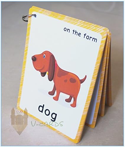 20 pcs Farm Animals Flashcards for Kids | Learning Cards & Montessori Pocket Cards for Pre-K Wall Stickers and Insect Themed Party, Online Classroom | Teacher/Autism Therapists Tools - Image 4