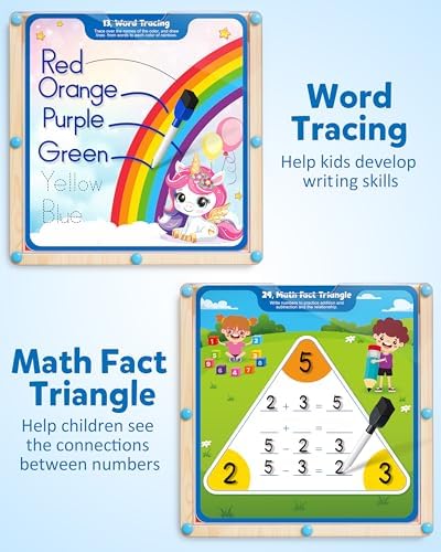 Coogam Handwriting Hundred Board, Wooden Montessori Math Manipulative - Image 4