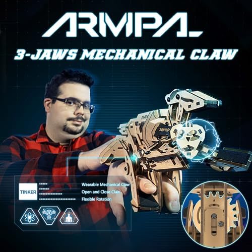 Mechanical Claw Model Kit, 3D Wooden ClawBot Puzzle for Adults and Teens - Image 2