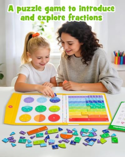 Large Magnetic Fraction Playbook, Montessori Fraction Manipulatives, 10.2in - Image 5