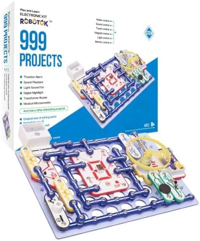 School & Family STEM Educational Toy Gift for Boys & Girls, Over 999 Projects, Physics Science Experiment Circuit Kit for Kids Ages 8+, Electronics Exploration Kit (Mixed Color, 999) by Unknown