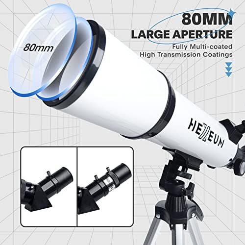 Koolpte Telescope for Adults, 80mm/600mm AZ Refractor for Beginners - Image 2