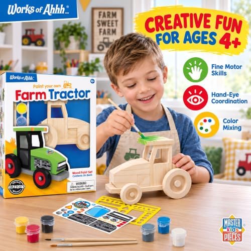 Works of Ahhh... Craft Set - Farm Tractor Premium Wood Paint Kit - Image 4