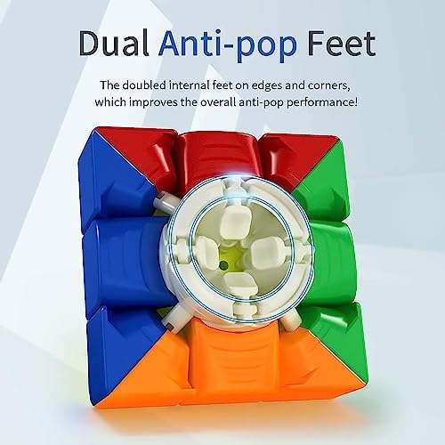 Moyu RS3M 2021 Maglev Magnetic Cube, Professional 3x3 Stickerless Upgraded Version of Moyu RS3M 2020 (RS3 M 2021 MagLev Pro Version) Budget Cube, MFJS 3x3 - Image 6