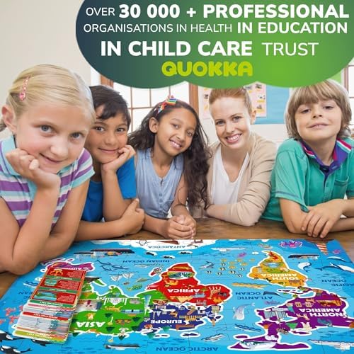 World Map Puzzles for Kids Ages 8-10 - 70 Pcs Jigsaw Kids Puzzles Ages 6-8 - Image 6