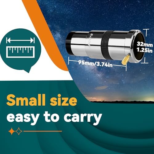 SVBONY SV137 3X Barlow Lens 1.25 inch Telescope Accessory Bundle with Eyepiece 40mm 1.25 inches Plossl Telescope Lens for Astronomy Telescope - Image 2